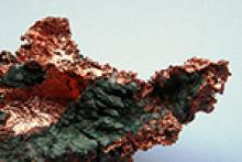 Raw copper; photo from Wikimedia Commons