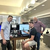 Martin Gulan (L), Michal Paučo (middle) and professor Eniko Enikov (R) at the University of Arizona College of Engineering.
