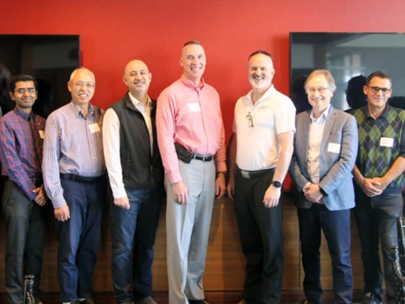 Faculty from the University of Arizona College of Engineering pose for a picture at the patent medallion luncheon. 