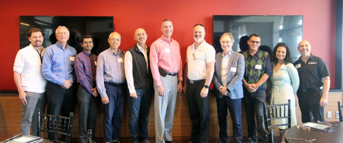 Faculty from the University of Arizona College of Engineering pose for a picture at the patent medallion luncheon.